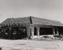 Constuction of the front desk area